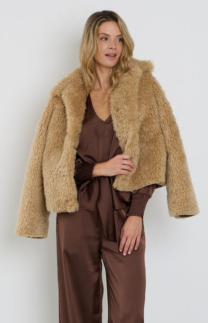 Blouse Knotted Satin Chestnut 202910