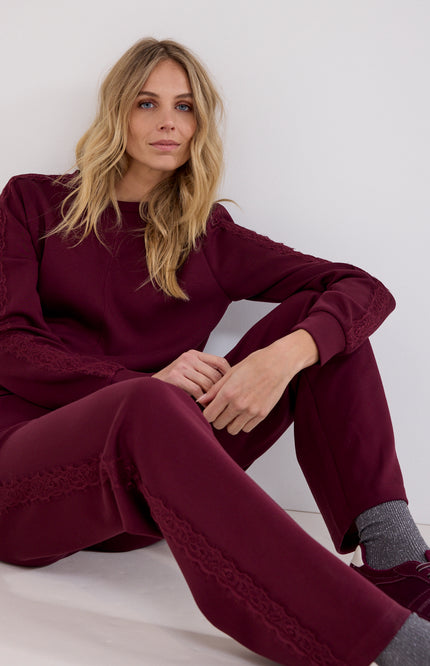 Broek Technical Sweat Lace Pomegranate C12-21-101
