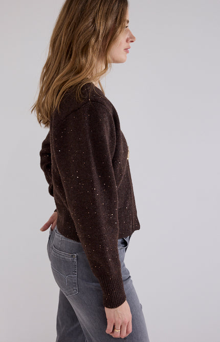 Vest Fancy Button Chocolate O08-21-701