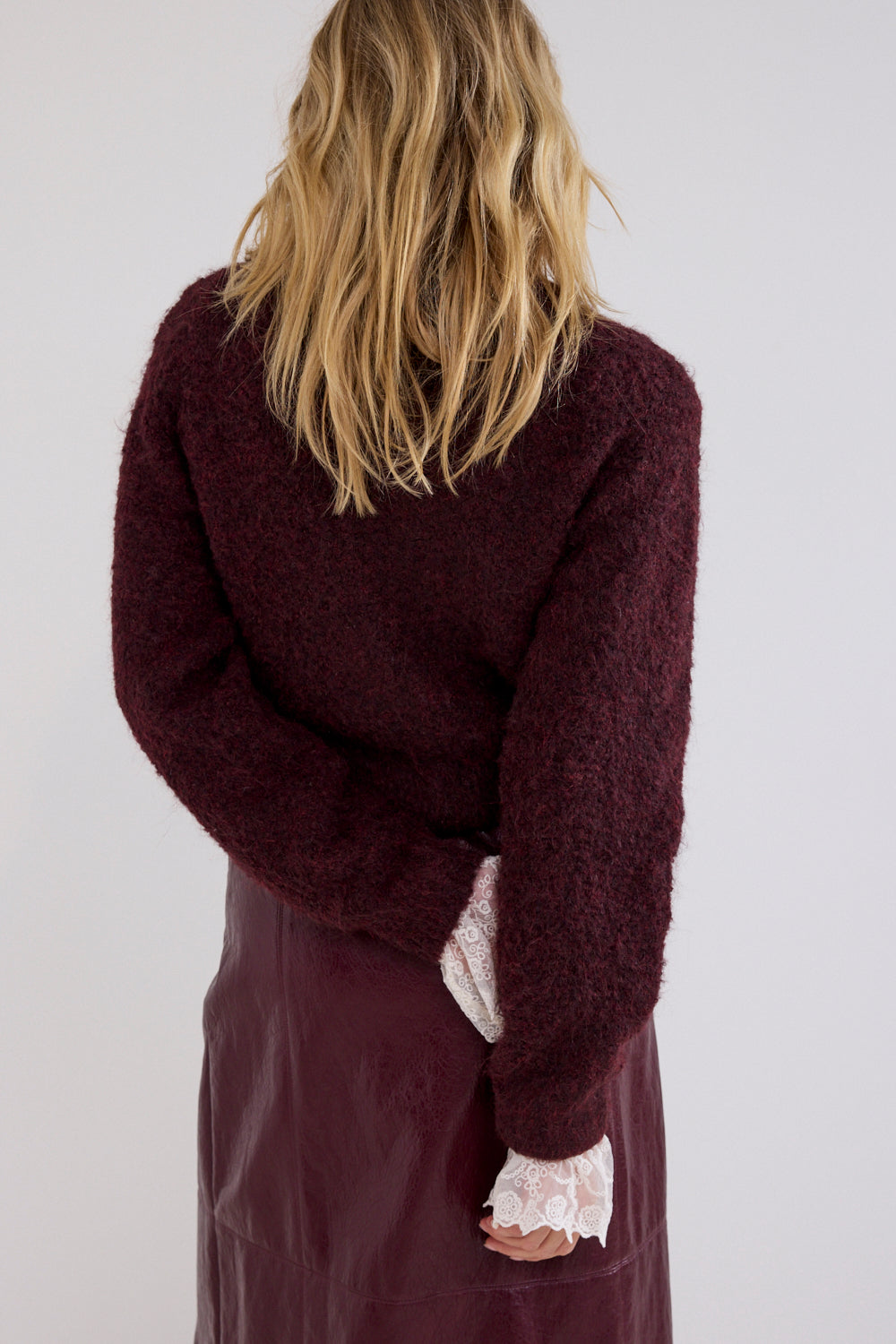 Lichtroze puffmouw vest van Tramontana met gewatteerde stof en ronde hals, geschikt voor herfst en winter.