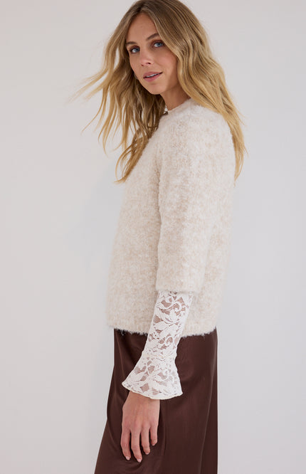 Top Velvet Stretch Lace Snow C65-21-401