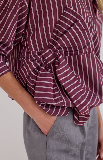 Blouse Bow Applique Pomegranate C51-21-301