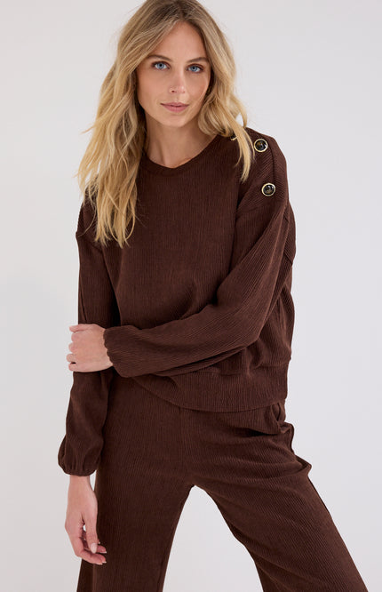 Trui Dropped Shoulder Chocolate C49-21-601