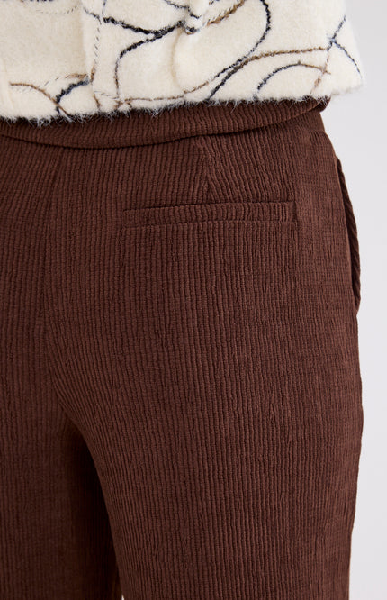 Broek Knitted Wide Leg Chocolate C49-21-101