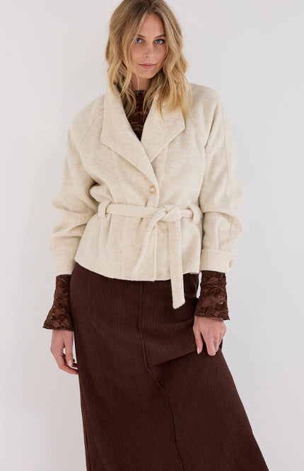 Jacket Selffabric Belt Snow C44-21-801