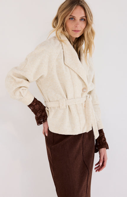 Jacket Selffabric Belt Snow C44-21-801