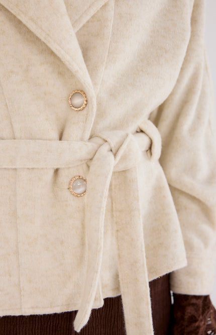 Jacket Selffabric Belt Snow C44-21-801