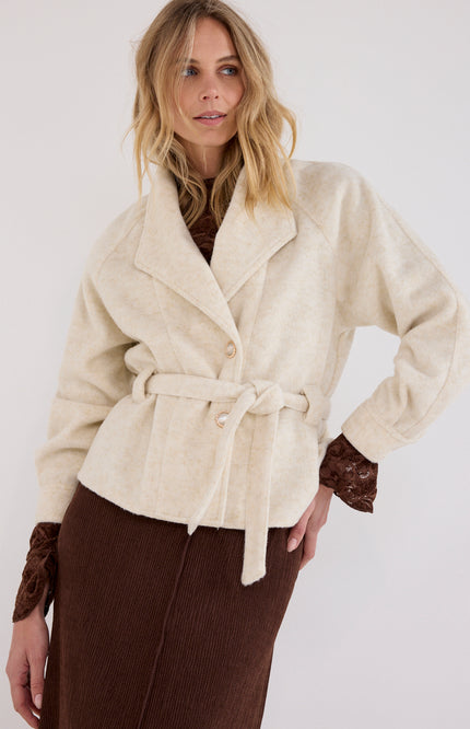 Jacket Selffabric Belt Snow C44-21-801