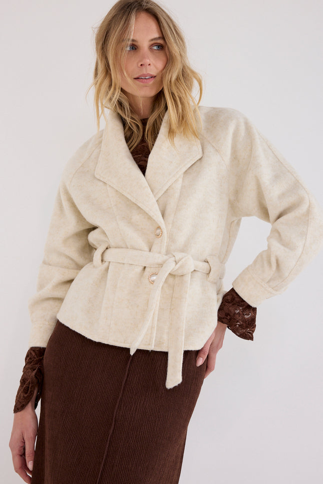 Jacket Selffabric Belt Snow C44-21-801