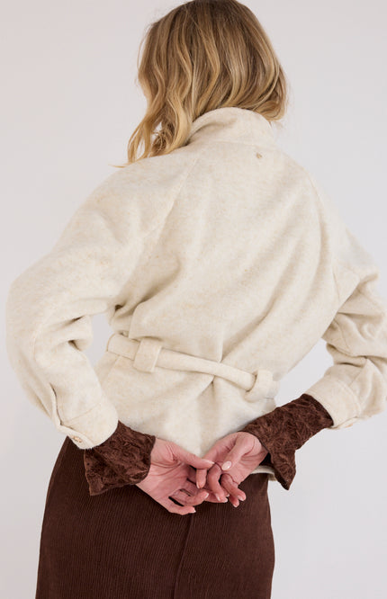 Jacket Selffabric Belt Snow C44-21-801