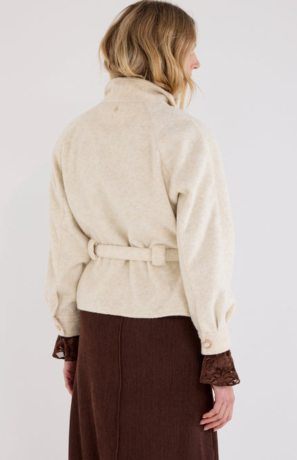 Jacket Selffabric Belt Snow C44-21-801