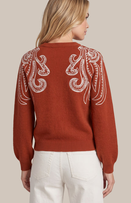 Sweater Lilean Knitting Burnt Henna
