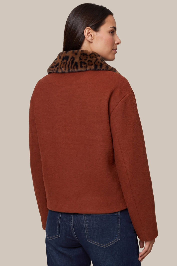 G-maxx Dallan breipatroon vest in gebrande hennakleur met gebreide details, comfortabele en stijlvolle kleding voor dames.