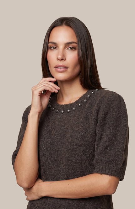 Sweater Eiléan Knitting Dark Earth