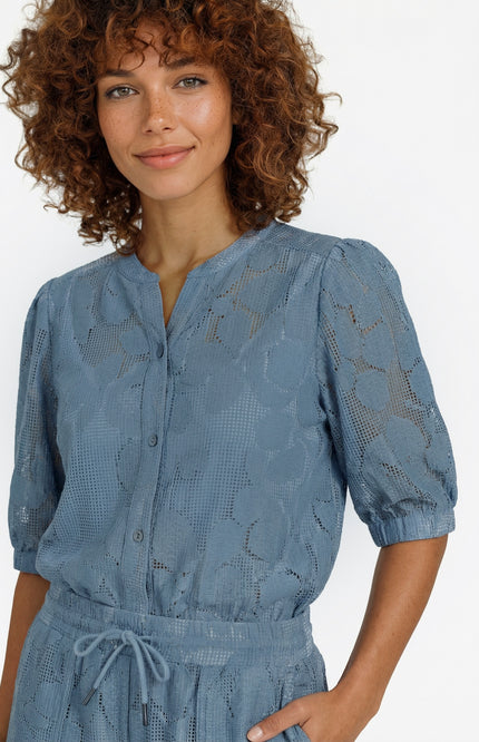 G-maxx Blouse Ylfa Light Jeans Blue Stretchshop.nl