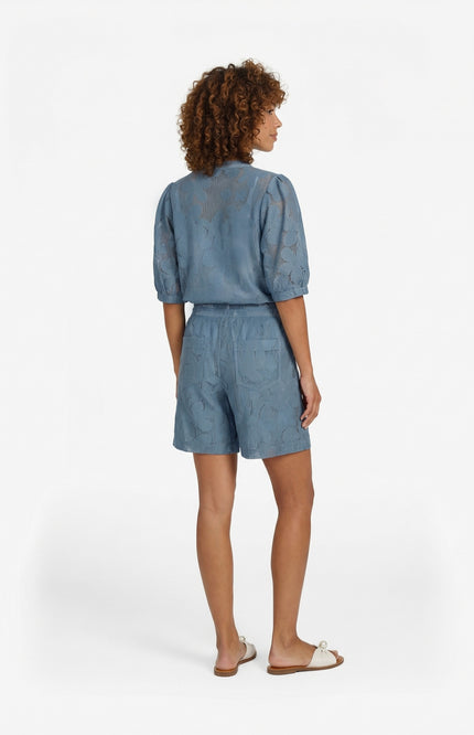 G-maxx Blouse Ylfa Light Jeans Blue Stretchshop.nl