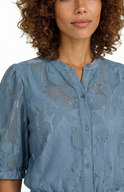 G-maxx Blouse Ylfa Light Jeans Blue Stretchshop.nl