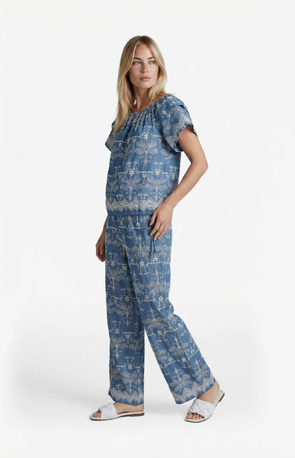 G-maxx Top Fallon Denim Mid Blue Stretchshop.nl