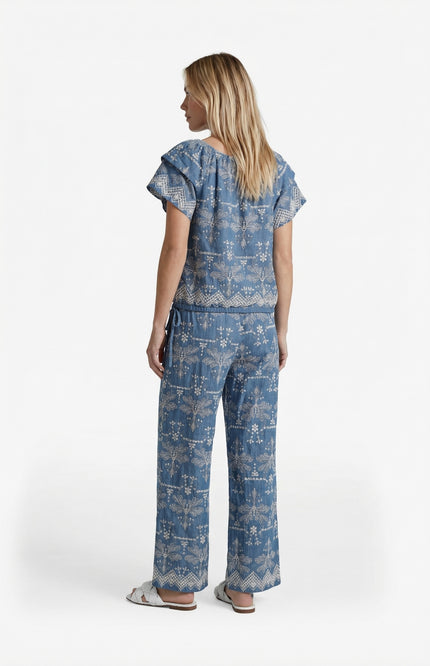 G-maxx Top Fallon Denim Mid Blue Stretchshop.nl