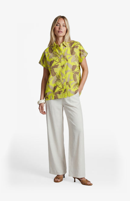 G-maxx Blouse Nanna Cyber Lime Walnut Stretchshop.nl