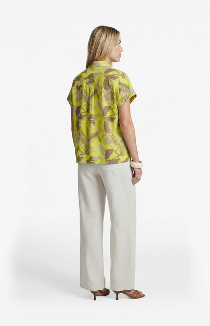 G-maxx Blouse Nanna Cyber Lime Walnut Stretchshop.nl