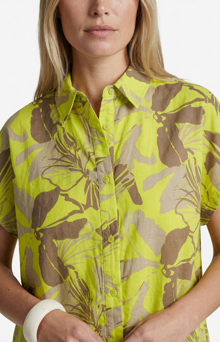 G-maxx Blouse Nanna Cyber Lime Walnut Stretchshop.nl