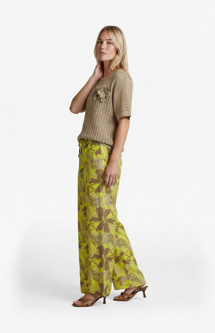 G-maxx Broek Ilsebel Cyber Lime Walnut Stretchshop.nl