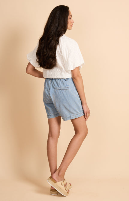 G-maxx Short Billie Denim Light Blue Stretchshop.nl