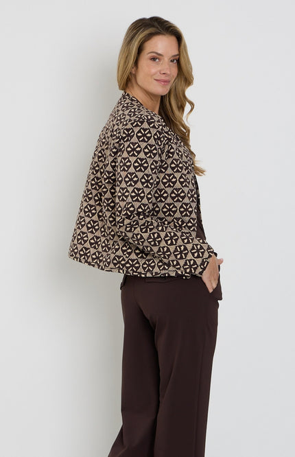 Travel Jacket Harvest Ikat Print Espresso 202811