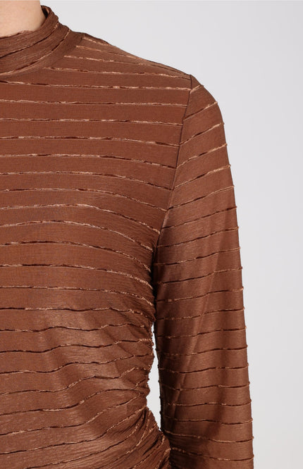 Top Gracie Stripe Espresso NKF01081
