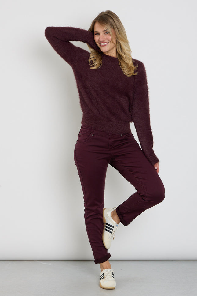 Broek Relax Jog Colour Burgundy SRB5022 L31