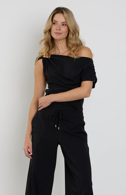Travel Top Broche Black 202957