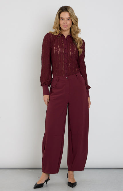 Travel Blouse Kant Burgundy 202352
