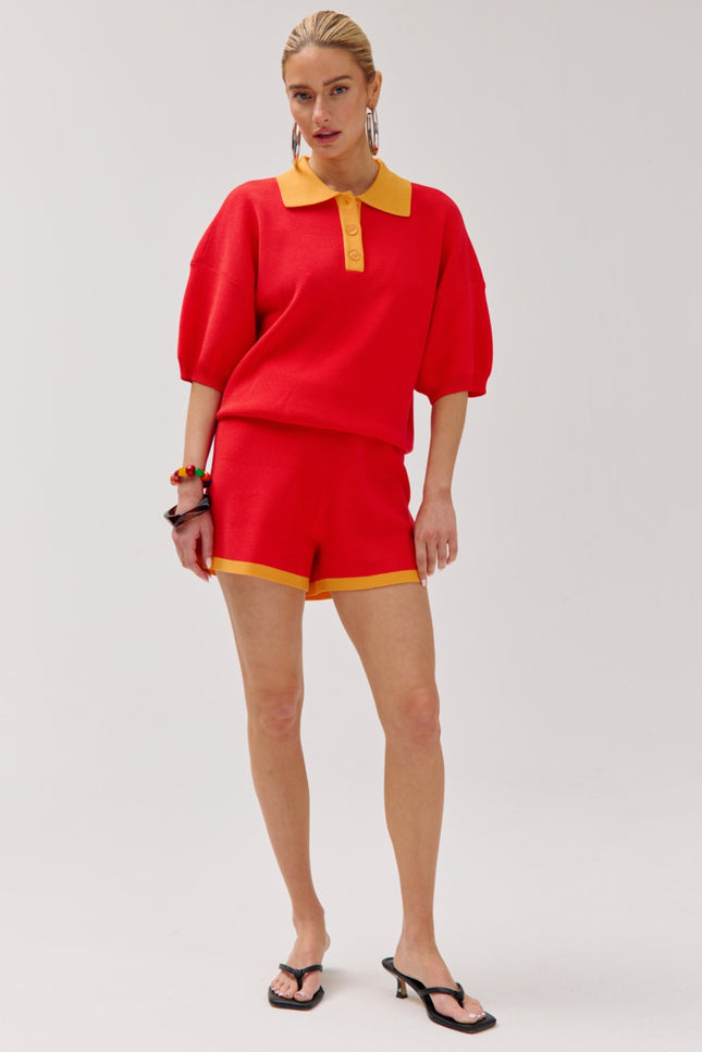 Harper & Yve Short Loki Poppy Red HS6P111 Stretchshop.nl