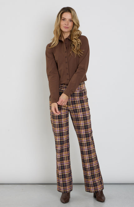 Heavy Travel Broek Check Winter Purple 202136