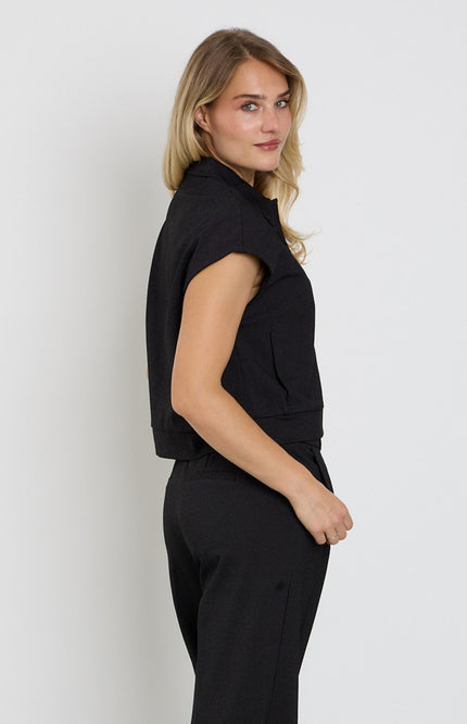 Bomber Sleeveless Fancy Punta Black SRB5127