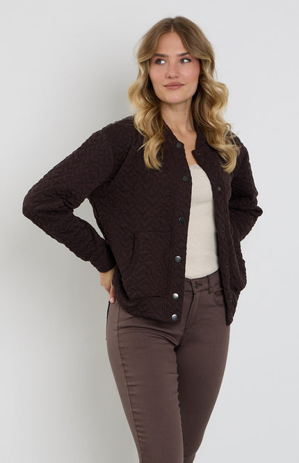 Jacket Structuur Bruin 183333