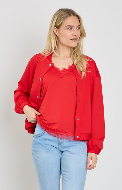 Freequent Jacket Fqnaya True Red 206027 Stretchshop.nl