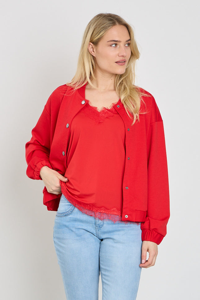 Freequent Jacket Fqnaya True Red 206027 Stretchshop.nl