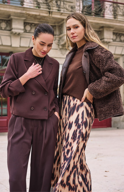 Broek Wide Leg Cacao F26.10502