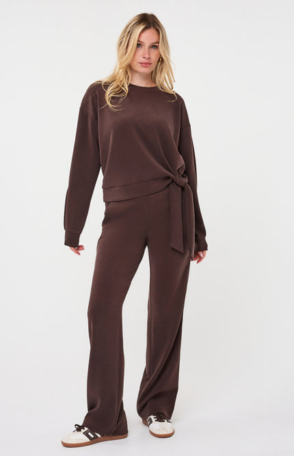 Sweater Modal Knot Detail Cacao F26.05502
