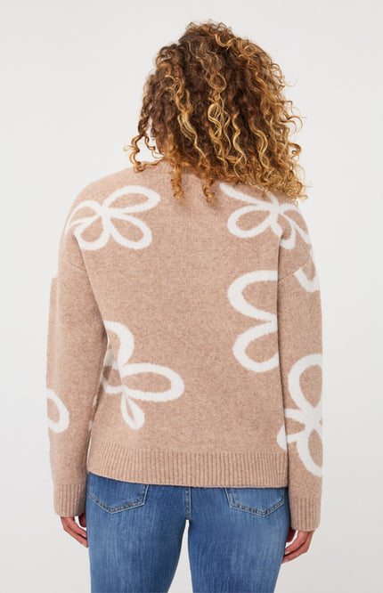 Sweater Intarsia Sand Melange F26.02505