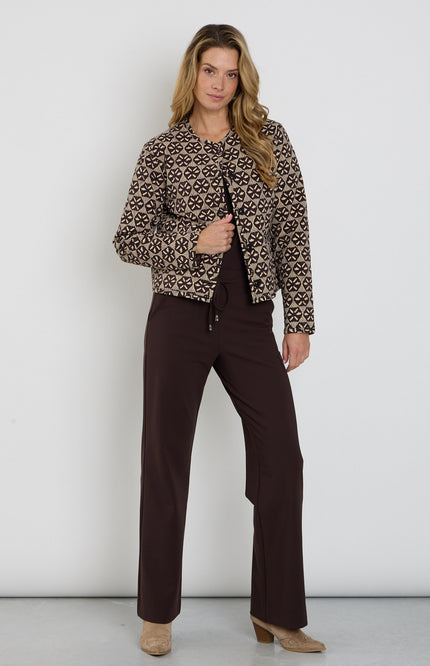 Bonded Travel Broek Flared Espresso 202631