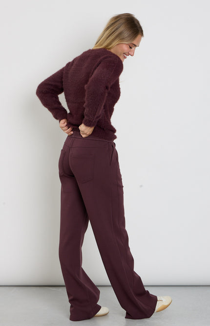Broek Colette Scuba Burgundy SRB4994 L33