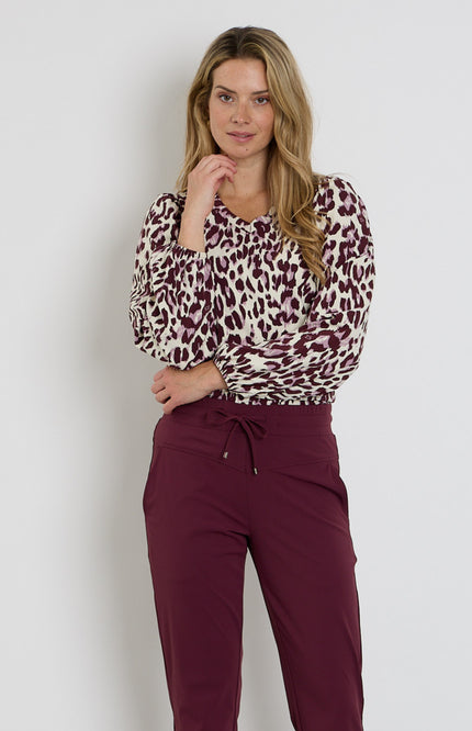 Travel Blouse Nathalie Mauve Bordeaux 264