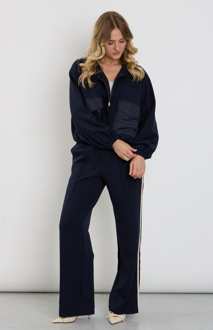 Broek Met Strepen Navy D501L