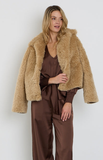 Coat Fur Sand 202880