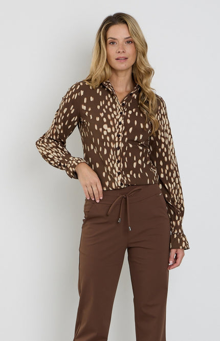 Travel Blouse Bambi Print Chestnut 202108