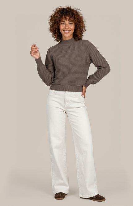 Top Tuiren Knitting Dark Earth