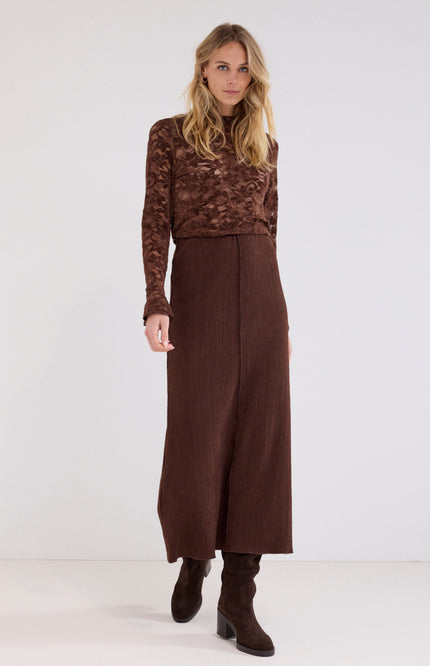 Top Velvet Stretch Lace Chocolate C65-21-401